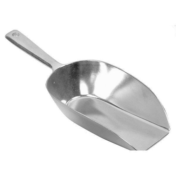 Large aluminum scoop.  Food scoop.