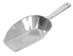 |4 oz. Aluminum Scoop| Scoops: 4 oz aluminum scoop, flat bottom.