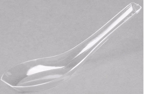 Clear plastic Oriental Spoon
