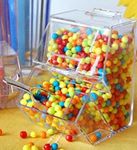Scoops by WeddingManor Candy Scoop Set Plastic Square Tip Blue