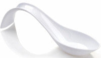 White stiletto candy spoon. CandyBuffetScoops.com