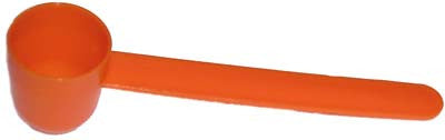 15 cc scoop long handle handle, safety orange color.