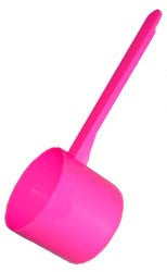 Party Darby Plastic 2-Ounce Flat Bottom Candy Scoop - Pink