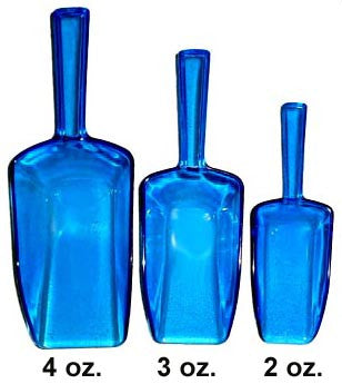 Blue, Square Tip Candy Scoops
