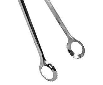 dispensary tongs, stainless steel 9.5 long