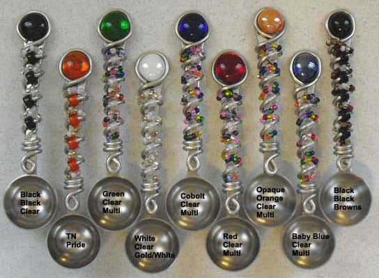 Scoops: Unique one-of-a-kind handmade beaded coffee scoop with premium quality glass beads and components. All classic hand beaded scoop spoons are in stock and ready to ship.