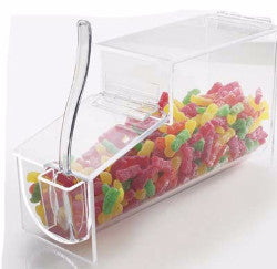 Clear 1/2 oz. Solid Clear Bowl Candy Spoon - In stock, low price, ready to ship.
