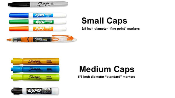 white board markers, erasable menu board markers, dry erase marker tethers.
