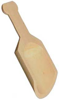Wood Scoops: Sanded birch wood scoop. Hard Birch Wood with knob handle. 