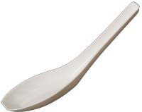 Scoops: Two Oriental spoons for the price. Item shown in white. Available in clear or white. Scoops-Scoops.com