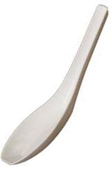Scoops: Two Oriental spoons for the price. Item shown in white. Available in clear or white. Scoops-Scoops.com