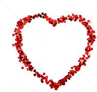 Small Red Heart Confetti. Wedding foil confetti.