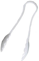 Tongs: Scallop grip tongs, 6 inch in 3 colors: Black, Clear and White.  Scoops-Scoops.comThunder Group PLSGTG06